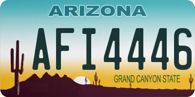 AZ license plate AFI4446