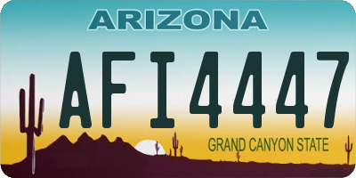AZ license plate AFI4447