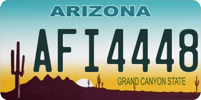 AZ license plate AFI4448