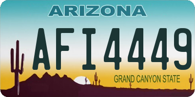AZ license plate AFI4449
