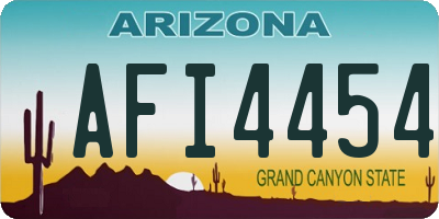 AZ license plate AFI4454