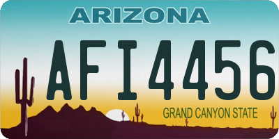 AZ license plate AFI4456