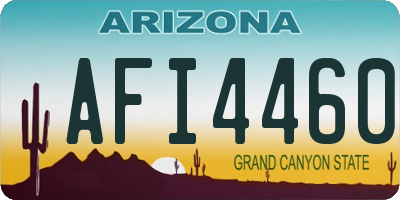 AZ license plate AFI4460