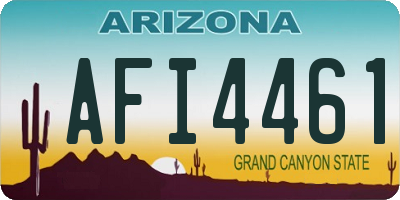 AZ license plate AFI4461