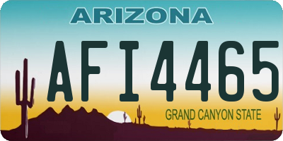 AZ license plate AFI4465