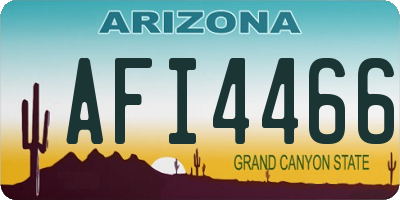 AZ license plate AFI4466