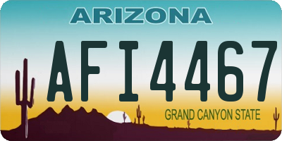 AZ license plate AFI4467