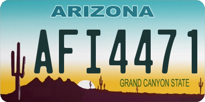 AZ license plate AFI4471
