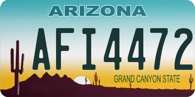 AZ license plate AFI4472
