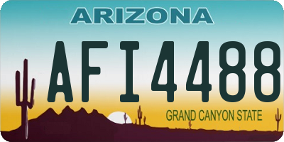 AZ license plate AFI4488