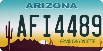 AZ license plate AFI4489