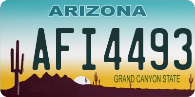 AZ license plate AFI4493