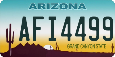 AZ license plate AFI4499