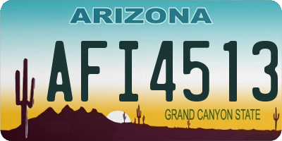 AZ license plate AFI4513