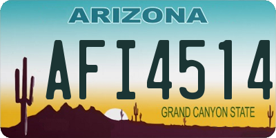 AZ license plate AFI4514