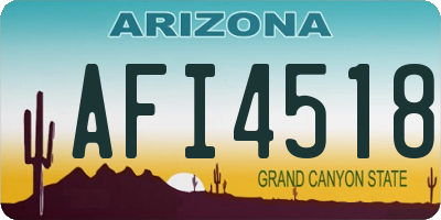 AZ license plate AFI4518