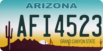 AZ license plate AFI4523