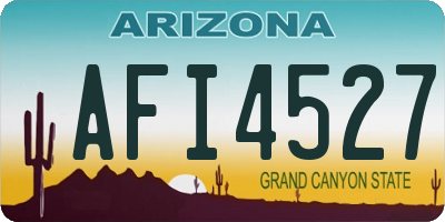 AZ license plate AFI4527