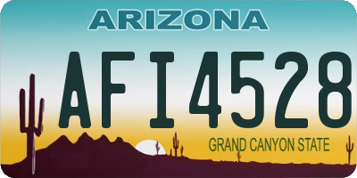 AZ license plate AFI4528