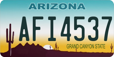 AZ license plate AFI4537