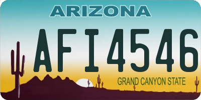 AZ license plate AFI4546