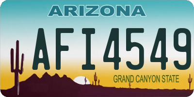 AZ license plate AFI4549