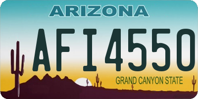AZ license plate AFI4550