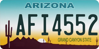 AZ license plate AFI4552