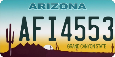 AZ license plate AFI4553