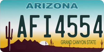 AZ license plate AFI4554