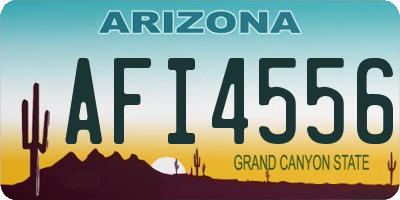 AZ license plate AFI4556