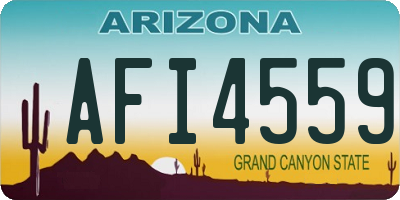AZ license plate AFI4559