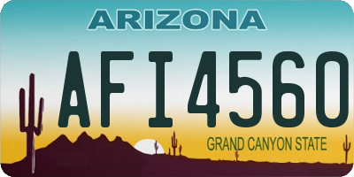 AZ license plate AFI4560