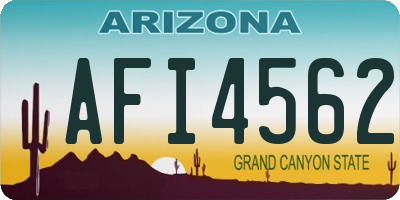 AZ license plate AFI4562