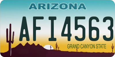 AZ license plate AFI4563