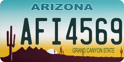 AZ license plate AFI4569
