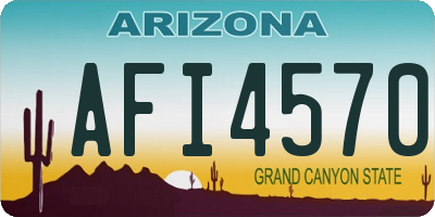 AZ license plate AFI4570