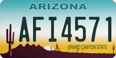 AZ license plate AFI4571