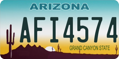 AZ license plate AFI4574