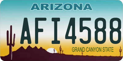 AZ license plate AFI4588