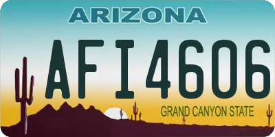 AZ license plate AFI4606
