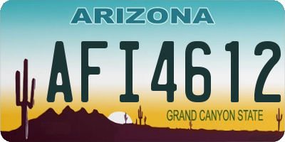 AZ license plate AFI4612