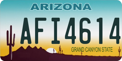 AZ license plate AFI4614