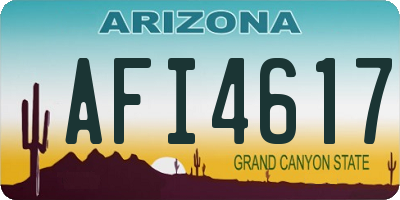 AZ license plate AFI4617