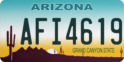 AZ license plate AFI4619