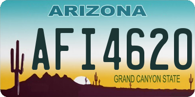 AZ license plate AFI4620