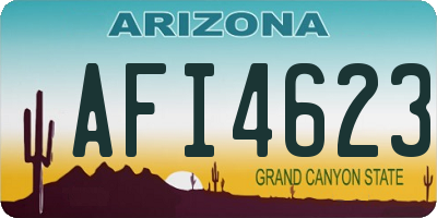 AZ license plate AFI4623