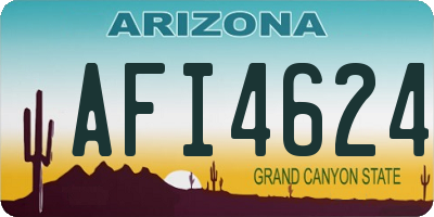 AZ license plate AFI4624