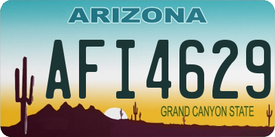 AZ license plate AFI4629