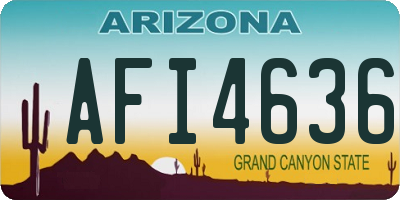 AZ license plate AFI4636